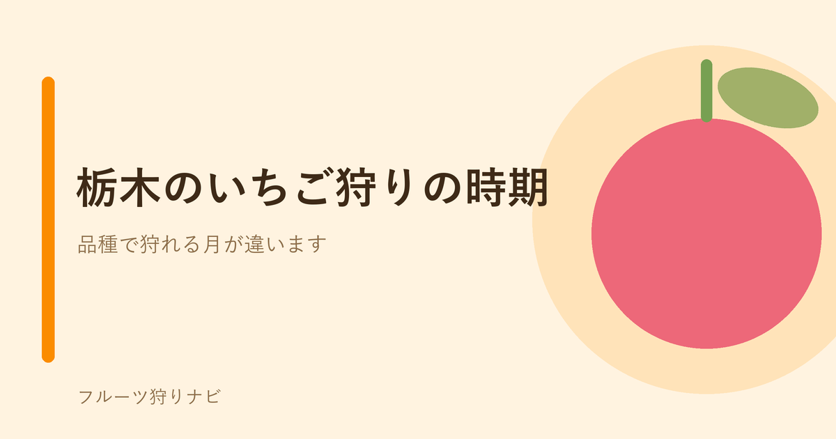 栃木のいちご狩りの時期のイメージ